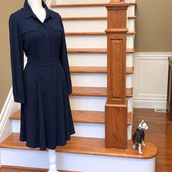 Boden Dresses & Skirts - Boden Navy Long-Sleeve Shirt Dress